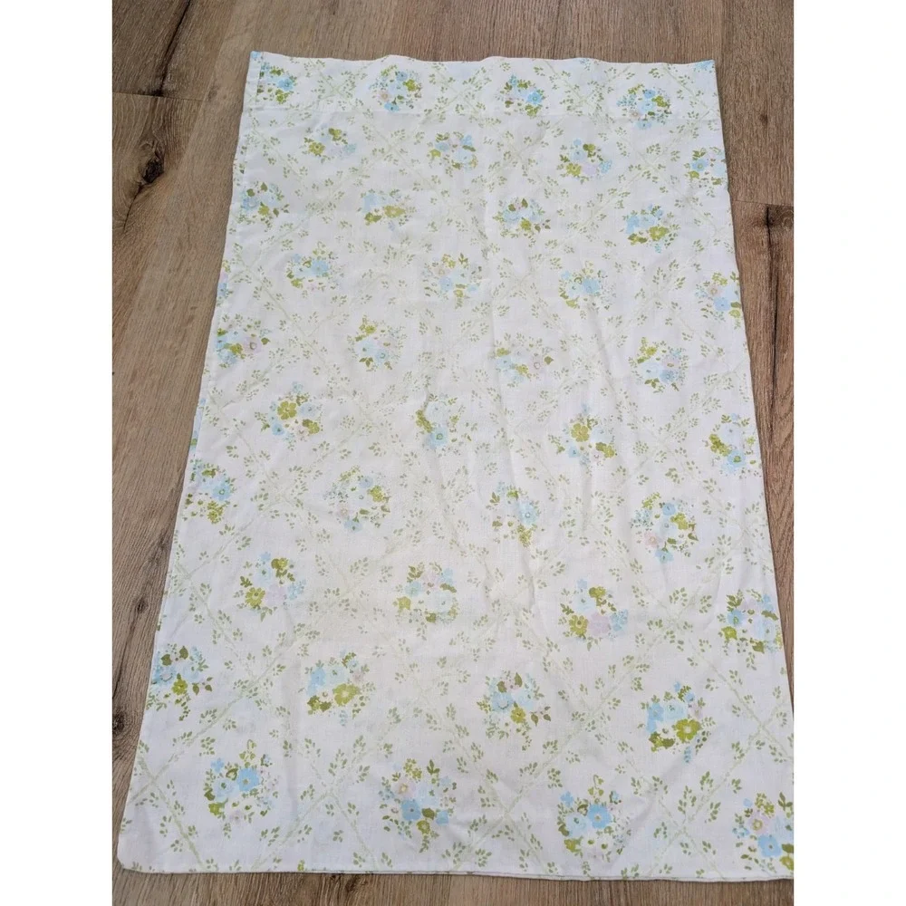 Vtg‎ Cannon Monticello Standard Pillowcase No-Iron Muslin Plantation Bouquet